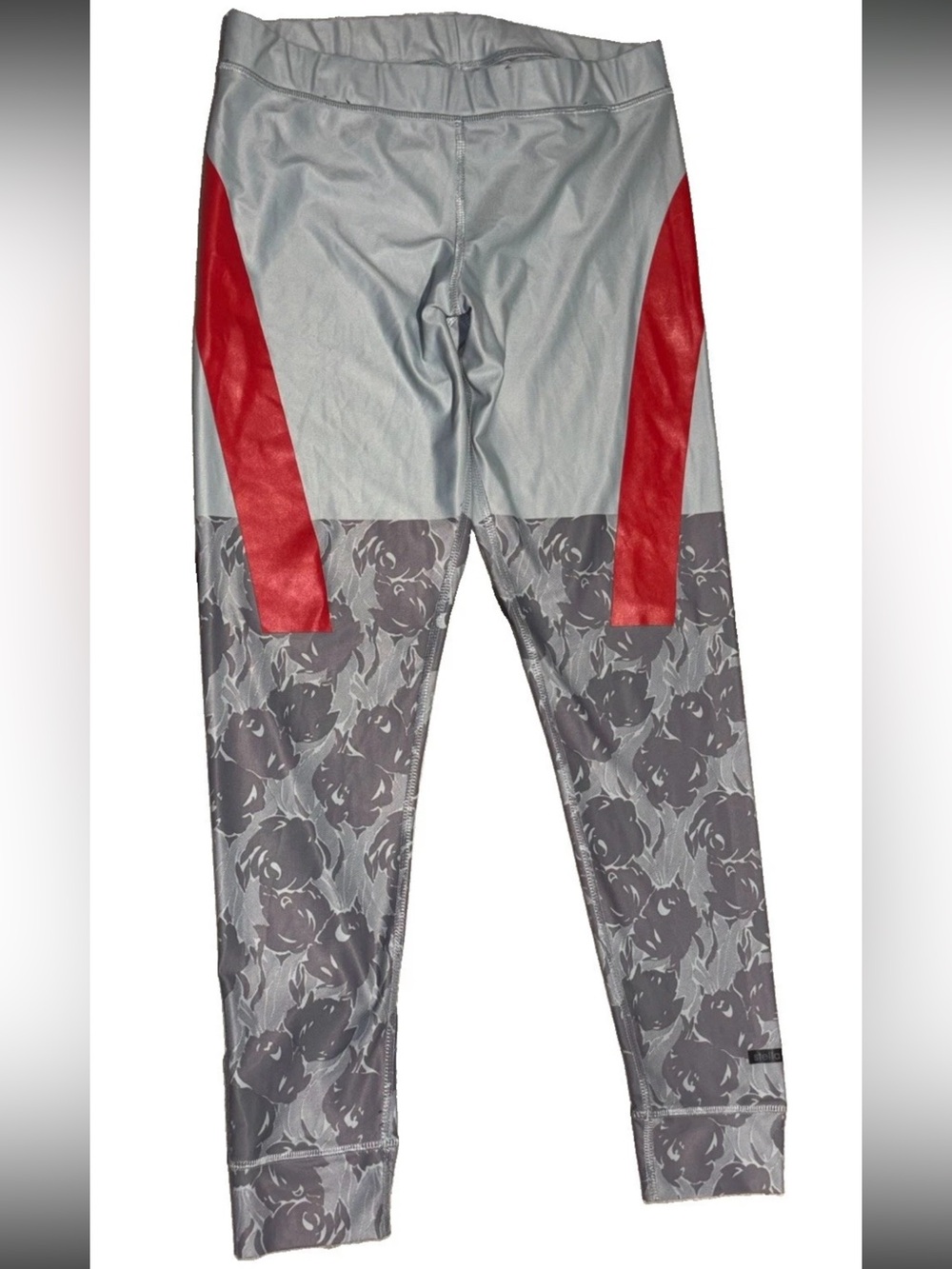 Adidas Stella McCartney Floral Print 7/8 Leggings SZ.M Gray Red